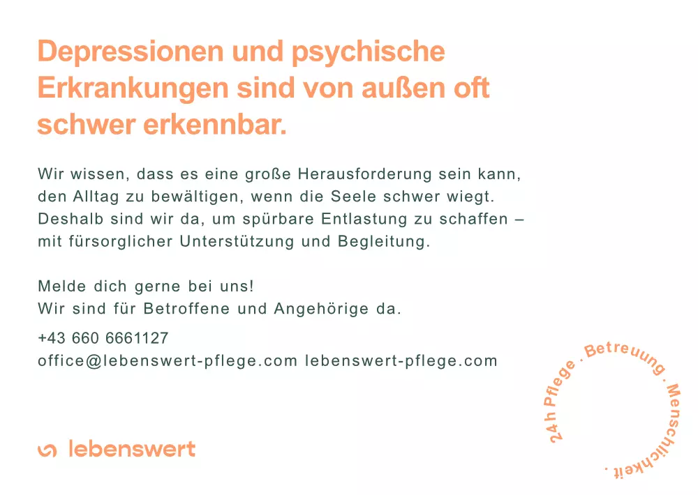 Depressionen und psychische Erkrankungen – wir sind für Betroffene und Angehörige da